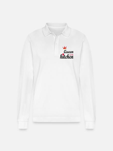 kochen - Stanley/Stella Unisex Bio-Langarm-Poloshirt Prepster - Weiß
