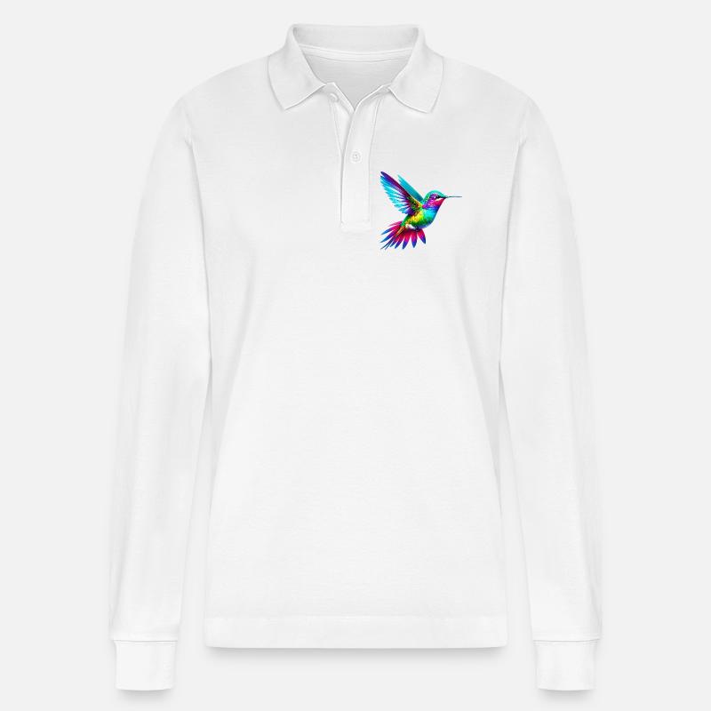 Kolibri - Stanley/Stella Unisex Bio-Langarm-Poloshirt Prepster - Weiß