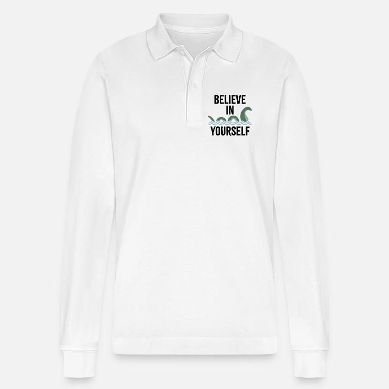 an sich selbst glauben - Stanley/Stella Unisex Bio-Langarm-Poloshirt Prepster - Weiß