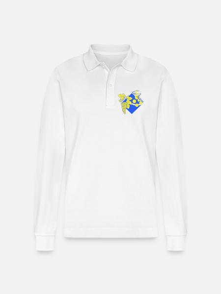 Logo revisited the Marne - Stanley/Stella Organic Unisex Long-Sleeved Polo Shirt Prepster - white