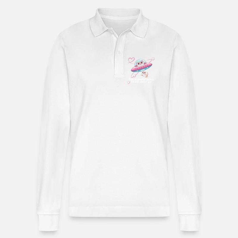 Geschenk Unendlicher Liebeshund Treuemeister - Stanley/Stella Unisex Bio-Langarm-Poloshirt Prepster - Weiß