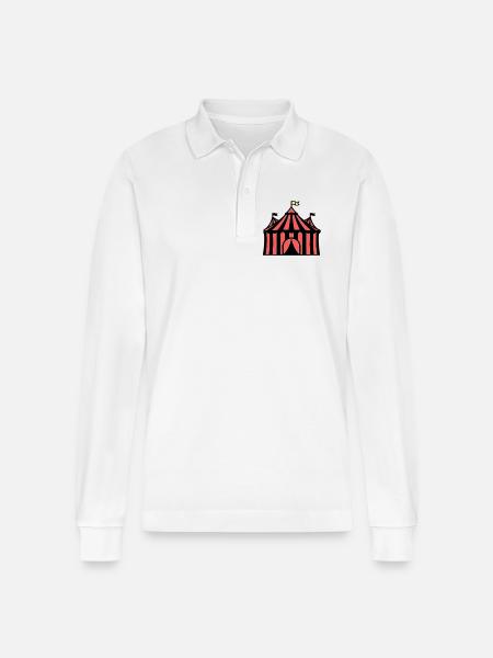 Zirkuszelt Manege Zirkus Bunt - Stanley/Stella Unisex Bio-Langarm-Poloshirt Prepster - Weiß