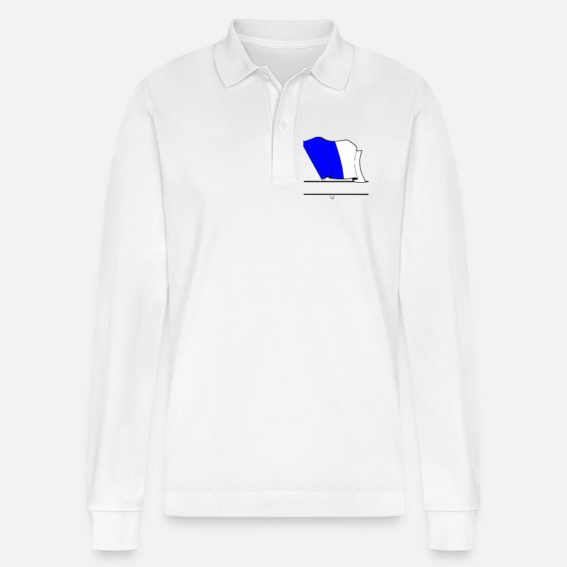 Drapeau Personnalisé de Spa - Polo à manches longues bio PREPSTER Stanley/Stella Unisexe - blanc