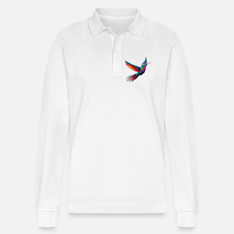 Kolibri - Stanley/Stella Unisex Bio-Langarm-Poloshirt Prepster - Weiß