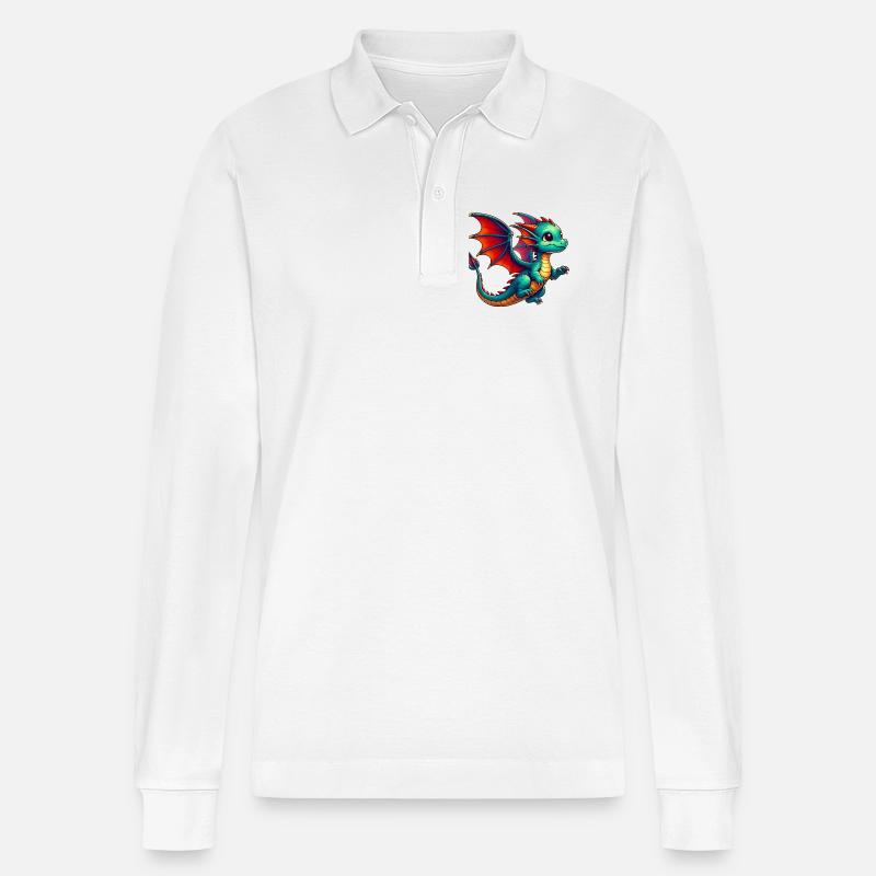 Dragon - Polo à manches longues bio PREPSTER Stanley/Stella Unisexe - blanc