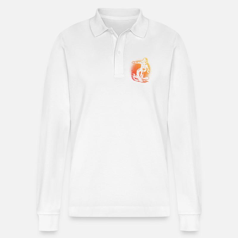 Déclaration directe sur le snowboard - Polo à manches longues bio PREPSTER Stanley/Stella Unisexe - blanc