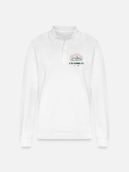 Ultra-Laufleben - Stanley/Stella Unisex Bio-Langarm-Poloshirt Prepster - Weiß