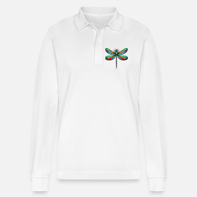 Libelle - Stanley/Stella Unisex Bio-Langarm-Poloshirt Prepster - Weiß