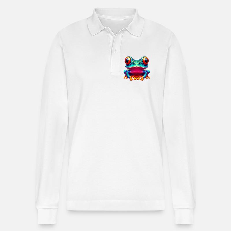 Frosch - Stanley/Stella Unisex Bio-Langarm-Poloshirt Prepster - Weiß