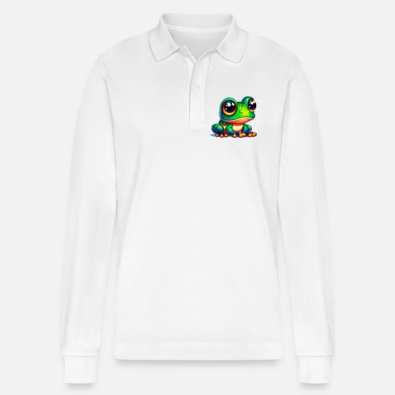 Frosch - Stanley/Stella Unisex Bio-Langarm-Poloshirt Prepster - Weiß