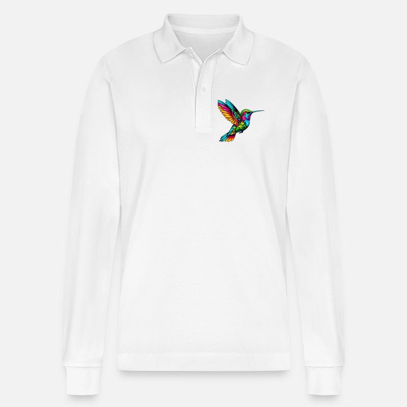 Kolibri - Stanley/Stella Unisex Bio-Langarm-Poloshirt Prepster - Weiß