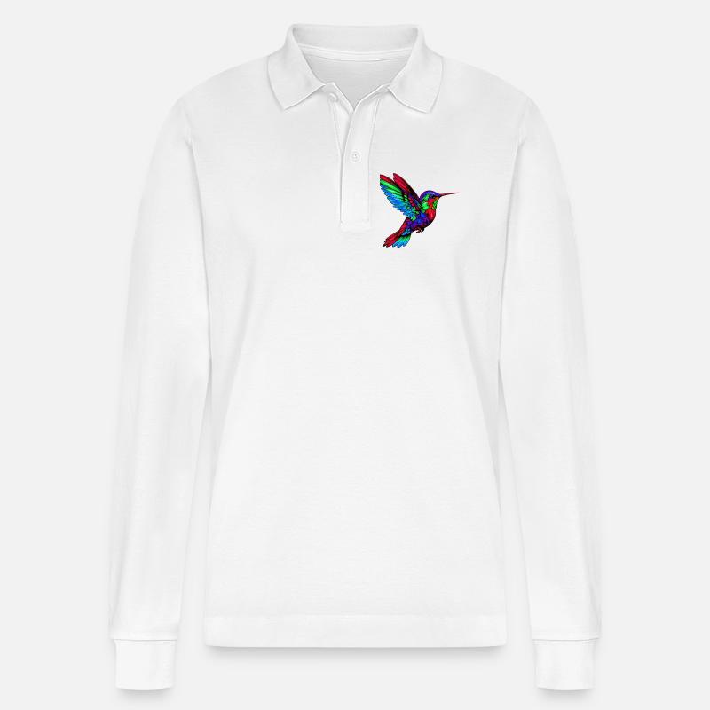 Kolibri - Stanley/Stella Unisex Bio-Langarm-Poloshirt Prepster - Weiß