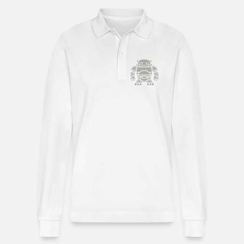 Golem - Stanley/Stella Unisex Bio-Langarm-Poloshirt Prepster - Weiß