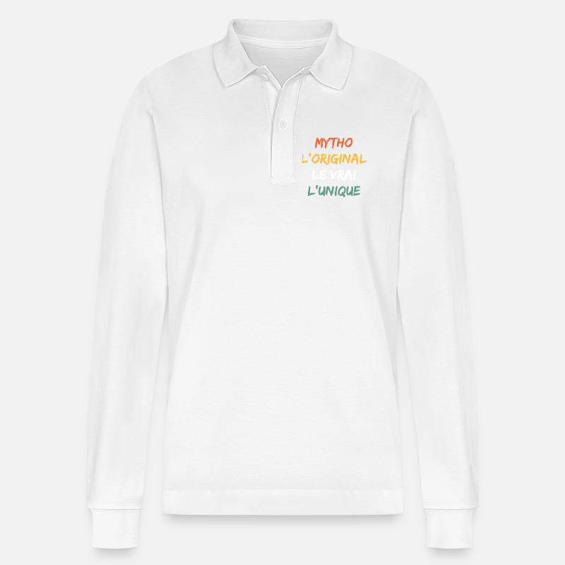 Mytho Original Le Vrai Unique - Polo à manches longues bio PREPSTER Stanley/Stella Unisexe - blanc