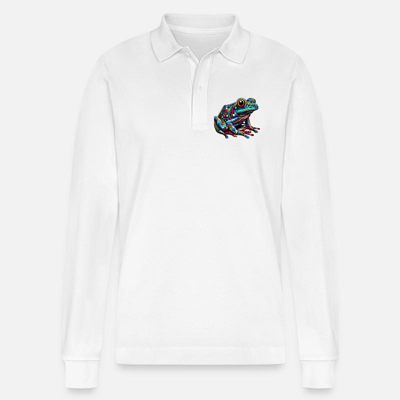 Grenouille - Polo à manches longues bio PREPSTER Stanley/Stella Unisexe - blanc