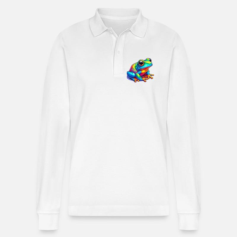 Grenouille - Polo à manches longues bio PREPSTER Stanley/Stella Unisexe - blanc