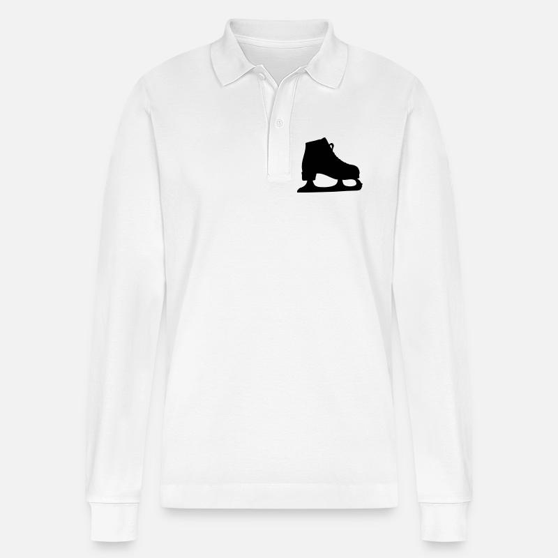 Eiskunstlauf Eiskunstlauf - Stanley/Stella Unisex Bio-Langarm-Poloshirt Prepster - Weiß