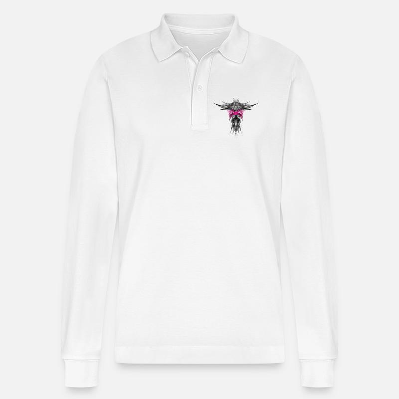 moorreee drgn3 - Stanley/Stella Unisex Bio-Langarm-Poloshirt Prepster - Weiß