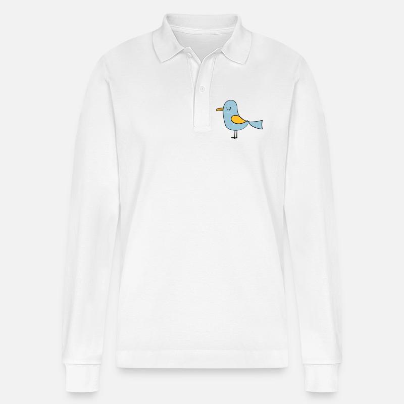 oiseau - Polo à manches longues bio PREPSTER Stanley/Stella Unisexe - blanc