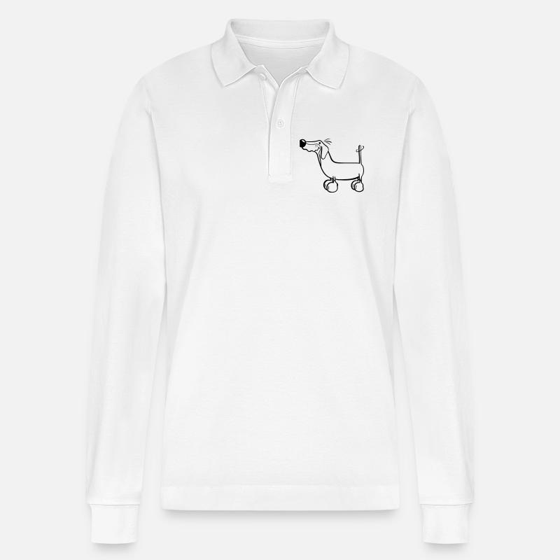 Teckel - Polo à manches longues bio PREPSTER Stanley/Stella Unisexe - blanc