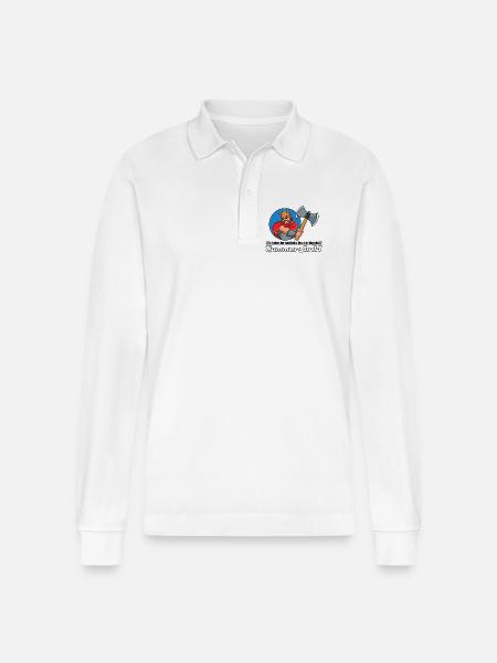 Hammersbald Wikinger - Stanley/Stella Unisex Bio-Langarm-Poloshirt Prepster - Weiß