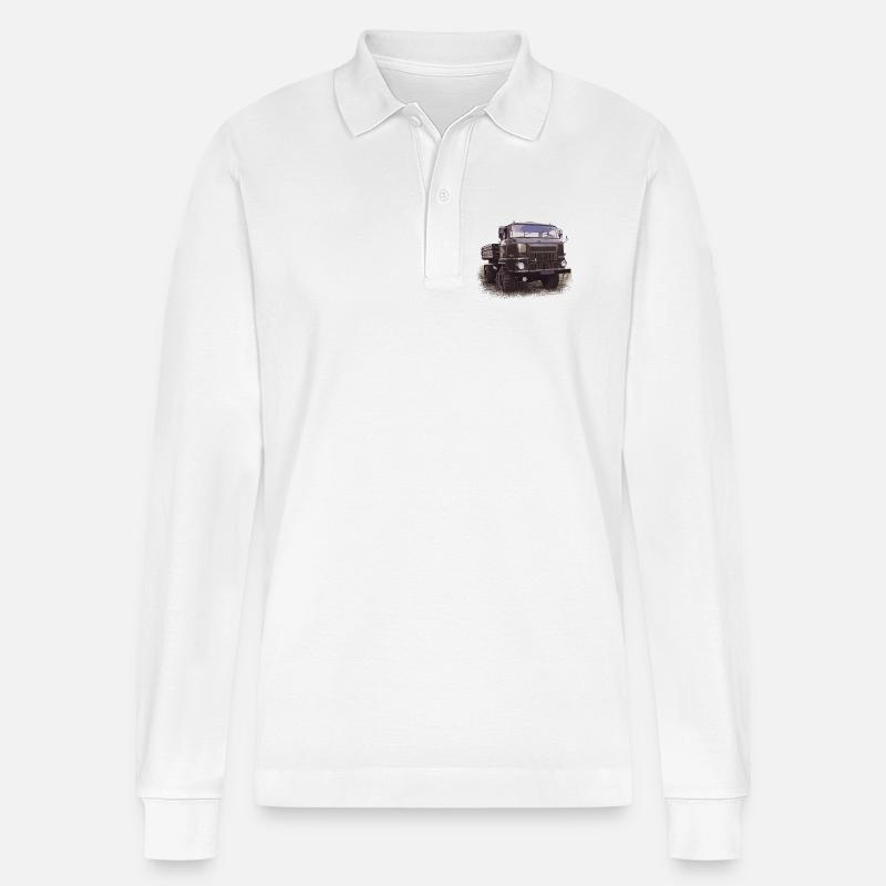 IFA L60 Kipper - Stanley/Stella Unisex Bio-Langarm-Poloshirt Prepster - Weiß
