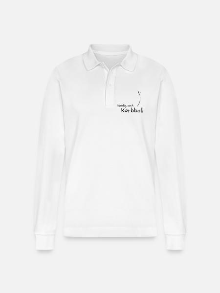 Süchtig nach Korbball - Stanley/Stella Unisex Bio-Langarm-Poloshirt Prepster - Weiß