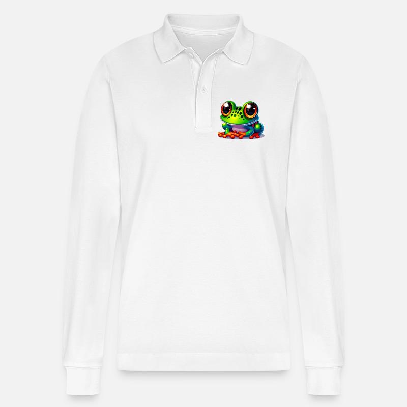 Frosch - Stanley/Stella Unisex Bio-Langarm-Poloshirt Prepster - Weiß