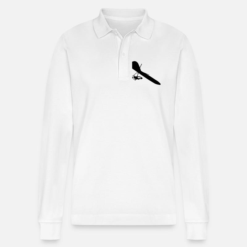 Drachenflieger - Stanley/Stella Unisex Bio-Langarm-Poloshirt Prepster - Weiß