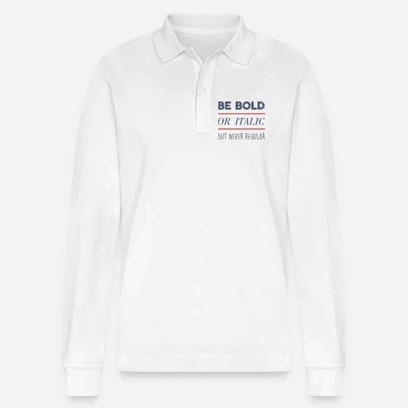 Sei mutig - Stanley/Stella Unisex Bio-Langarm-Poloshirt Prepster - Weiß