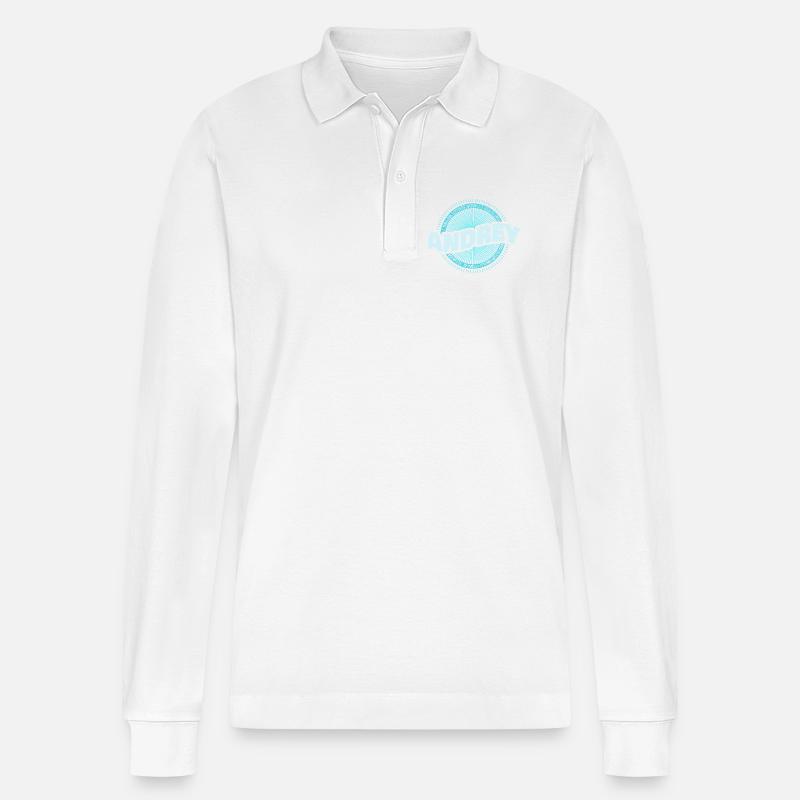 Andrey - Stanley/Stella Unisex Bio-Langarm-Poloshirt Prepster - Weiß
