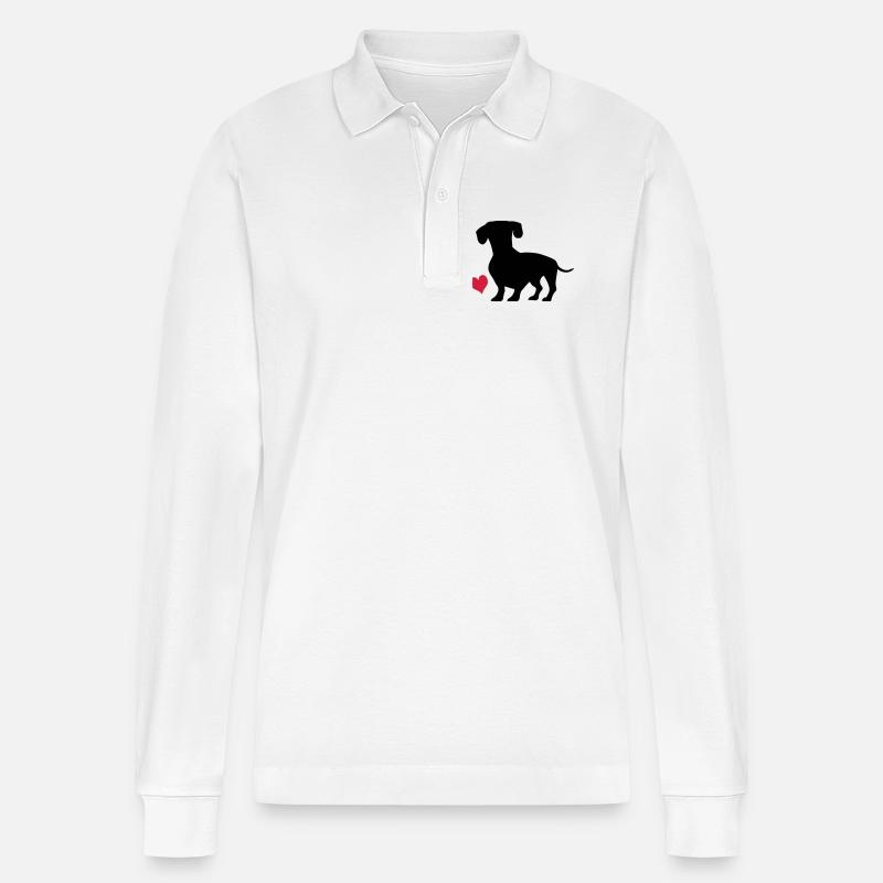 Dackel - Polo à manches longues bio PREPSTER Stanley/Stella Unisexe - blanc