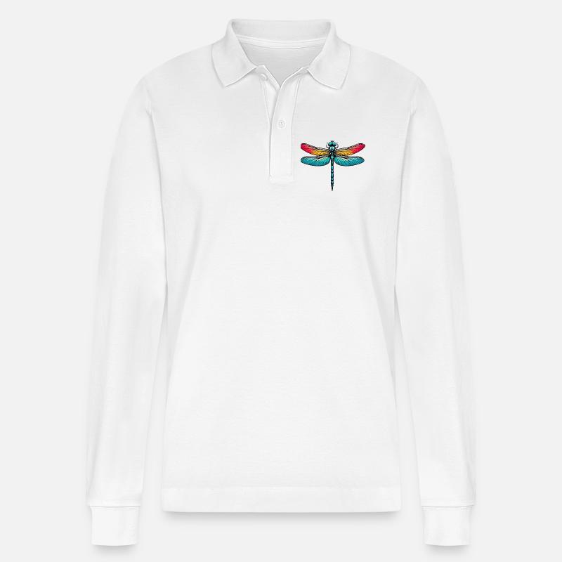 Libelle - Stanley/Stella Unisex Bio-Langarm-Poloshirt Prepster - Weiß
