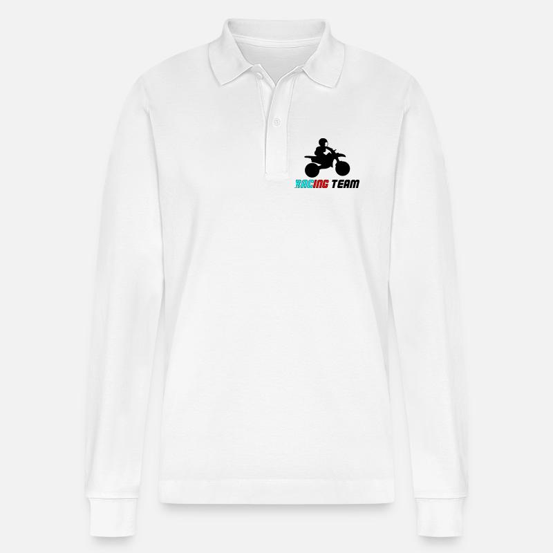 Course Neon Typo Sprint - Polo à manches longues bio PREPSTER Stanley/Stella Unisexe - blanc