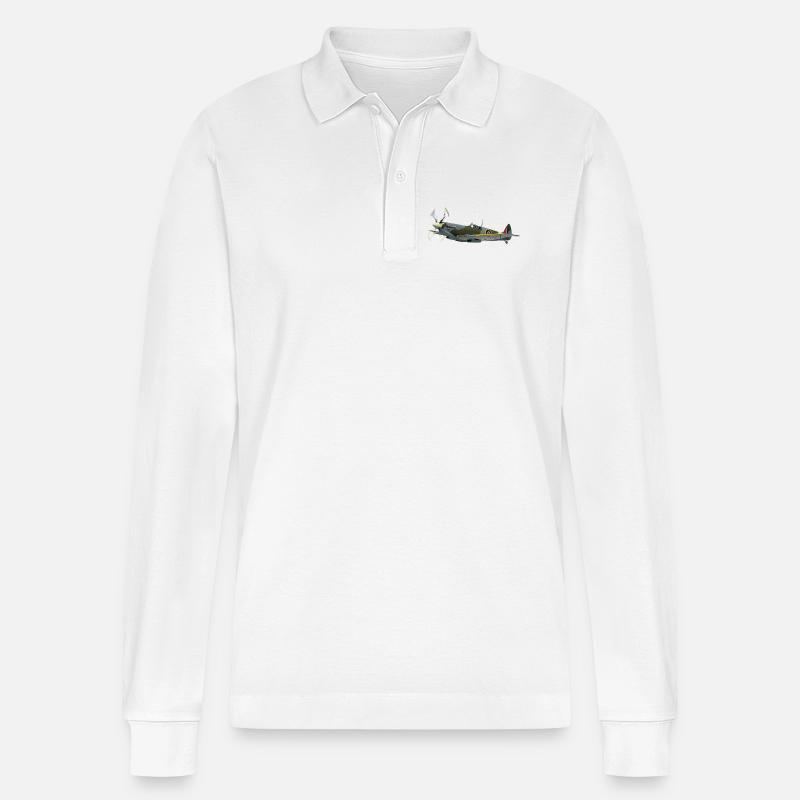 spitfire6 - Stanley/Stella Unisex Bio-Langarm-Poloshirt Prepster - Weiß