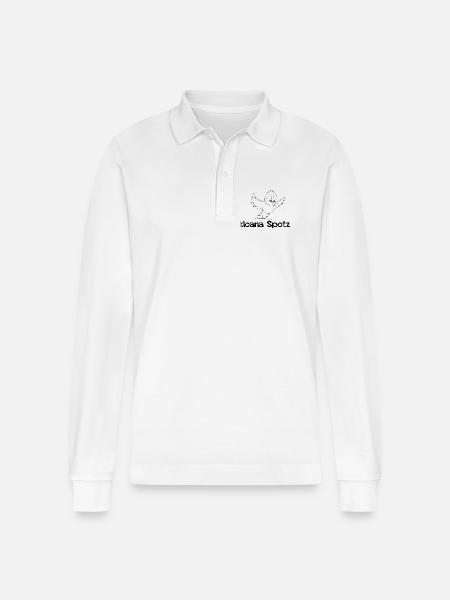 kloana Spotz-kleiner Spatz,Austrian dialect - Stanley/Stella Organic Unisex Long-Sleeved Polo Shirt Prepster - white