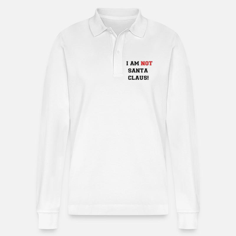 Ich bin nicht der Weihnachtsmann! - Stanley/Stella Unisex Bio-Langarm-Poloshirt Prepster - Weiß