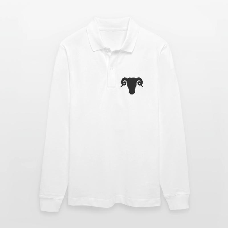 Bock- oder Rammkopfschattenbild Stanley/Stella Unisex Bio-Langarm-Poloshirt Prepster