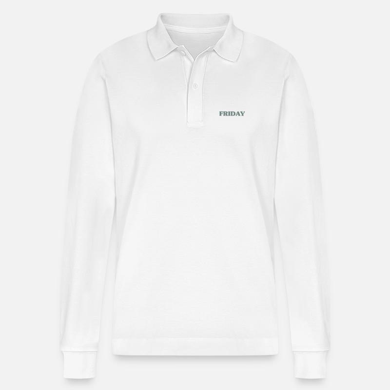 Vendredi - Polo à manches longues bio PREPSTER Stanley/Stella Unisexe - blanc