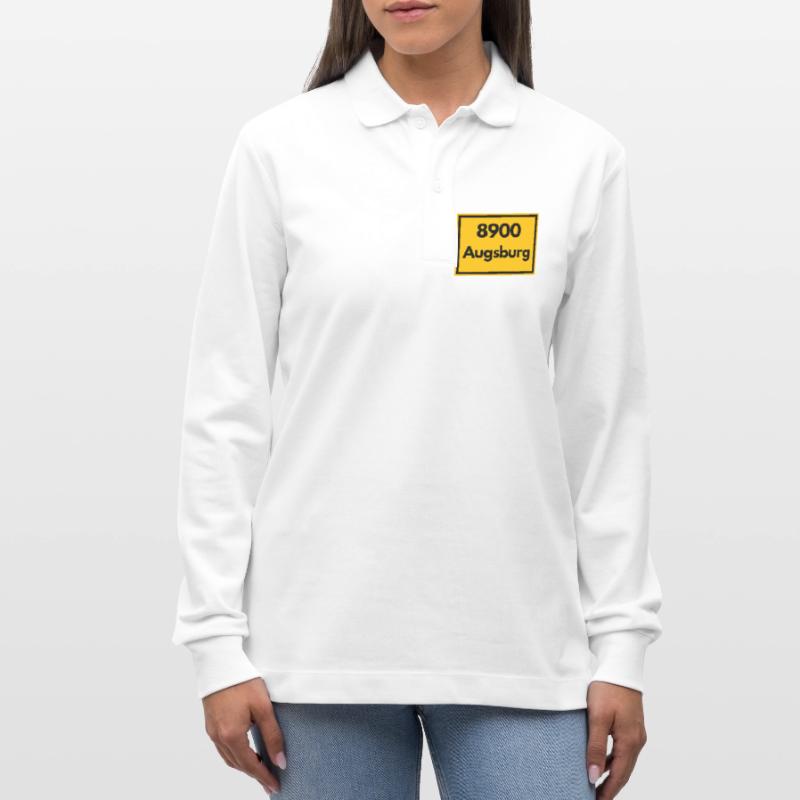 OLD POSTCODE POSTCODE RETRO 8900 AUGSBURG Stanley/Stella Organic Unisex Long-Sleeved Polo Shirt Prepster