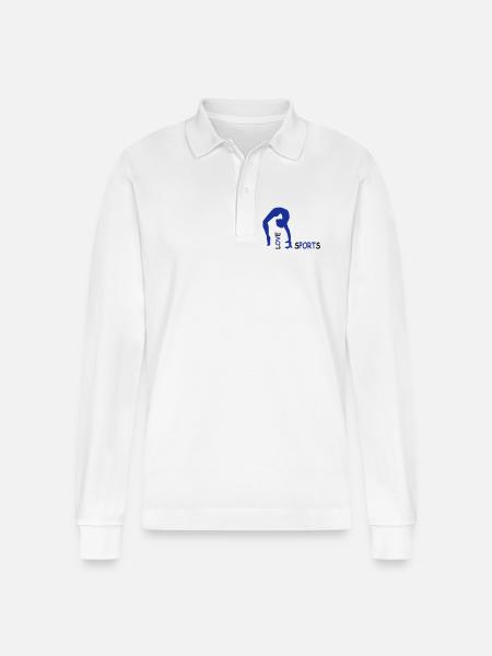 sports - Stanley/Stella Organic Unisex Long-Sleeved Polo Shirt Prepster - white