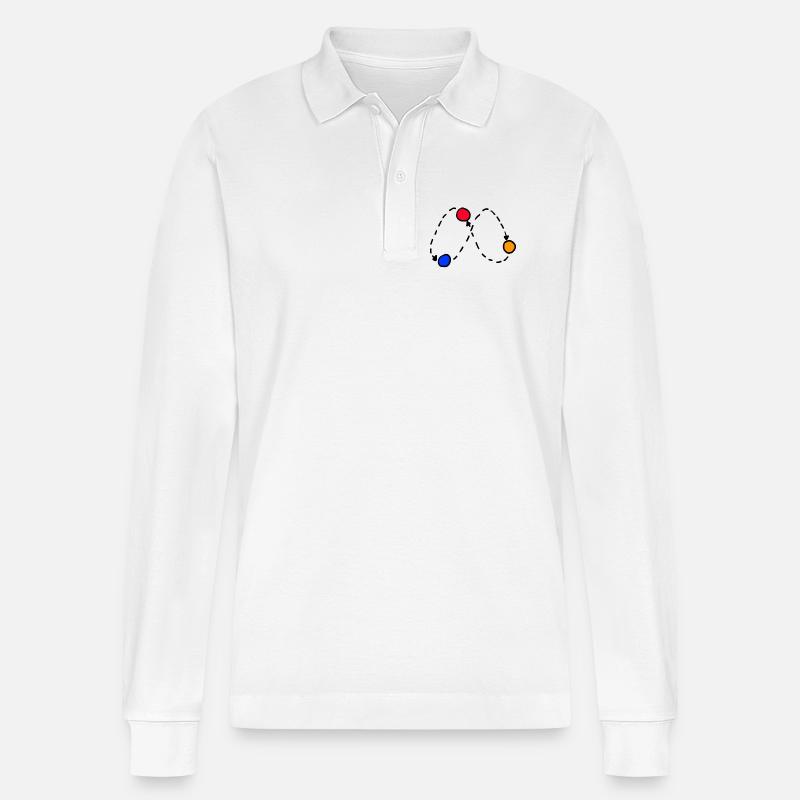 Jonglage - Stanley/Stella Unisex Bio-Langarm-Poloshirt Prepster - Weiß