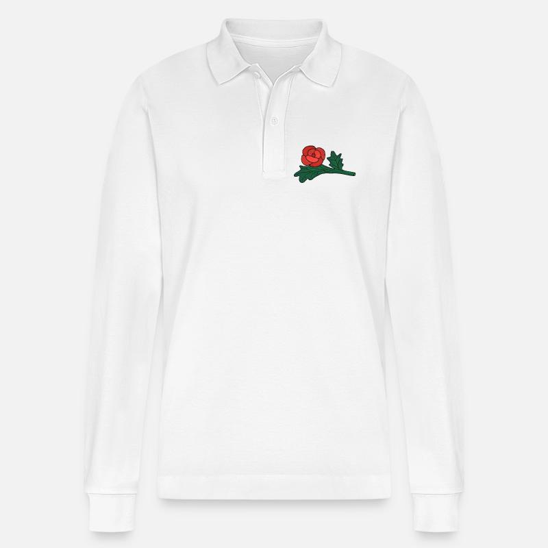 Poprose - Stanley/Stella Unisex Bio-Langarm-Poloshirt Prepster - Weiß