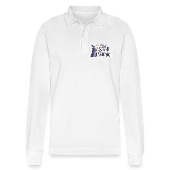Magic Wizard - Stanley/Stella Organic Unisex Long-Sleeved Polo Shirt Prepster - white - Front - Anna (173cm) & Nico (186cm)