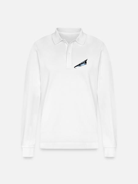 Wuppertal Schwebebahn bunt - Stanley/Stella Unisex Bio-Langarm-Poloshirt Prepster - Weiß
