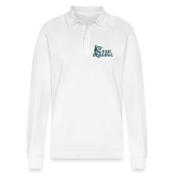 FAB_ROARING - Stanley/Stella Organic Unisex Long-Sleeved Polo Shirt Prepster - white - Front - Anna (173cm) & Nico (186cm)