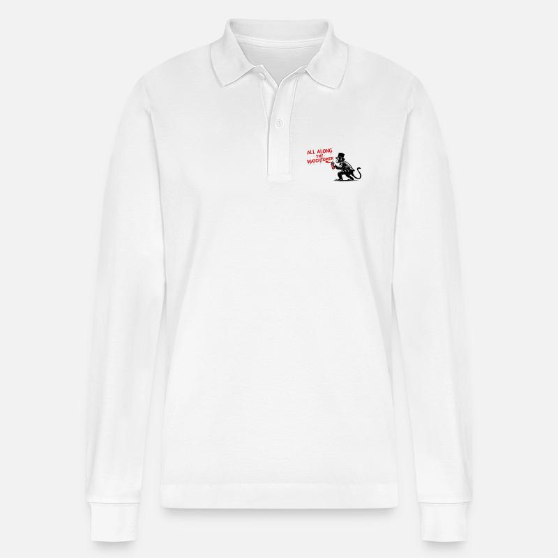 Sprayaffe im Graffiti Stil - Stanley/Stella Unisex Bio-Langarm-Poloshirt Prepster - Weiß
