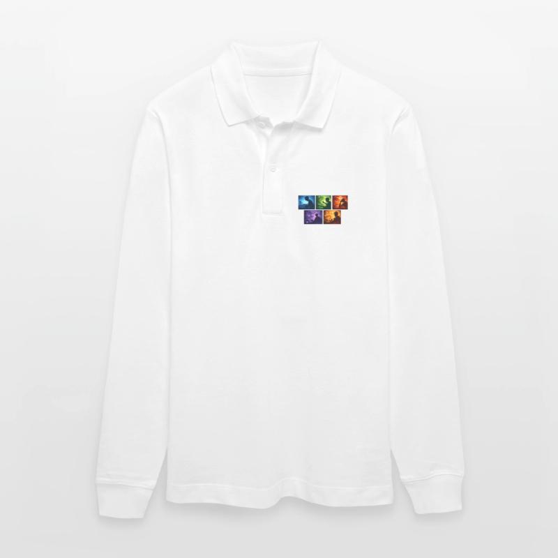 Multi-Screen Code Shadow Stanley/Stella Organic Unisex Long-Sleeved Polo Shirt Prepster