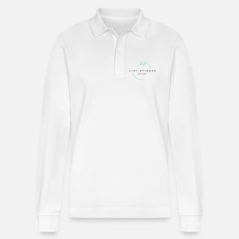 Saint-Étienne - Geschenk - Hollywood - Stanley/Stella Unisex Bio-Langarm-Poloshirt Prepster - Weiß