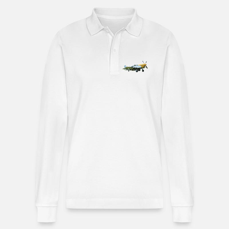 P-51 - Stanley/Stella Unisex Bio-Langarm-Poloshirt Prepster - Weiß